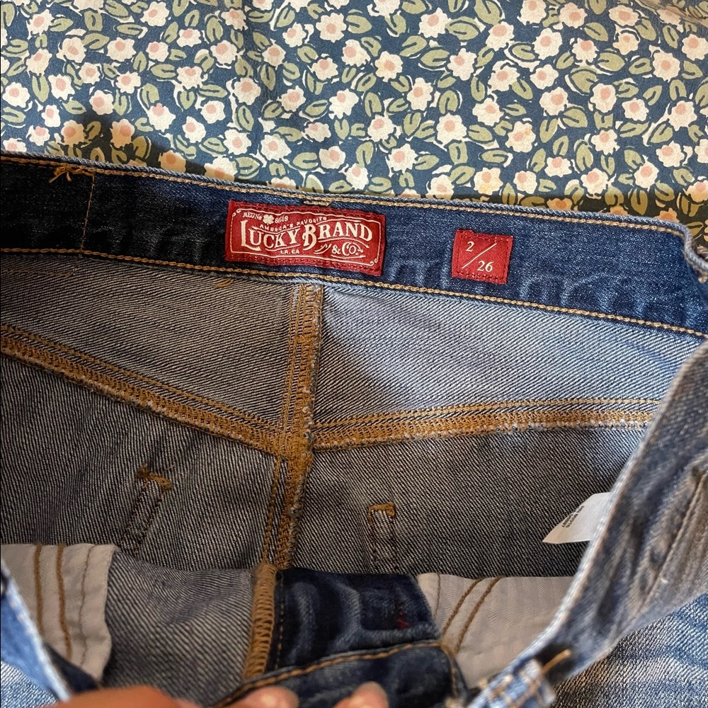 NWT Lucky Brand High Waist Denim Mini Skirt 26 - Picture 8 of 9